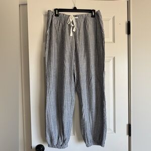 GAP Gray Striped Pajama Pants